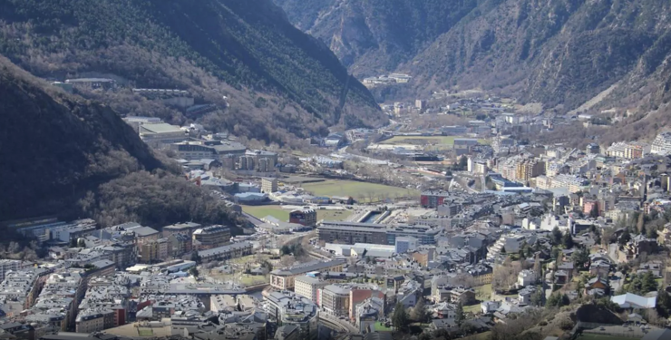 Una vista aèria d'Andorra la Vella.